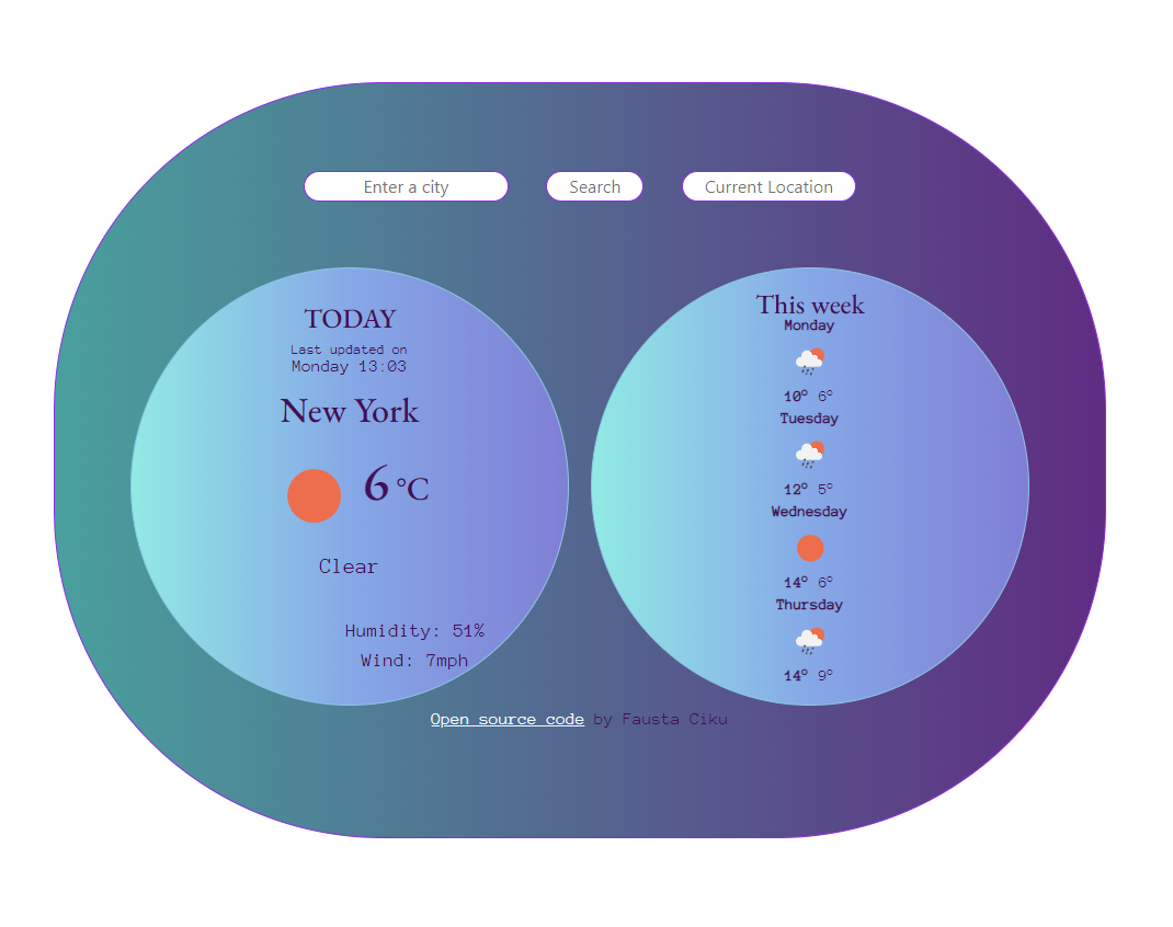 Weather app project